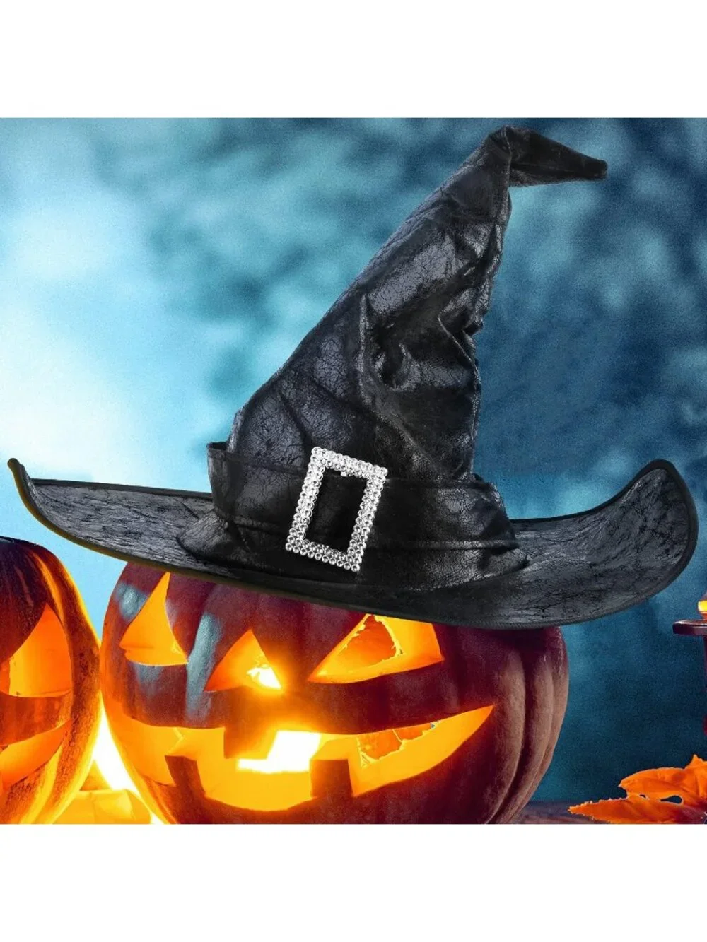 Halloween Black Witch Hat For Women Adult Men Accessory Cosplay Horror Party